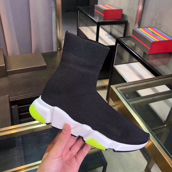 

luxury shoes high socks boots elastic comfort classic style black and white two outsole size 35-45