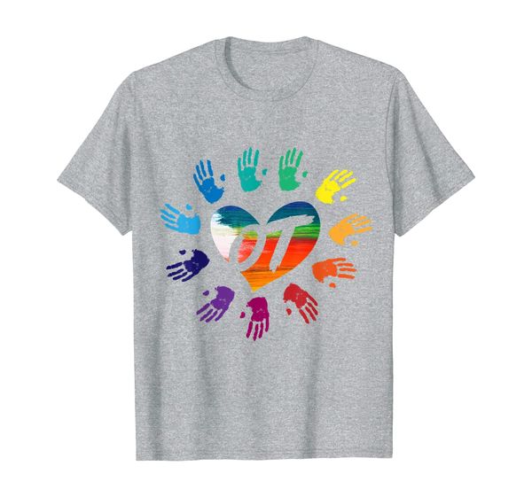 

cute meaningful ot hands t shirt occupational therapy gift, White;black