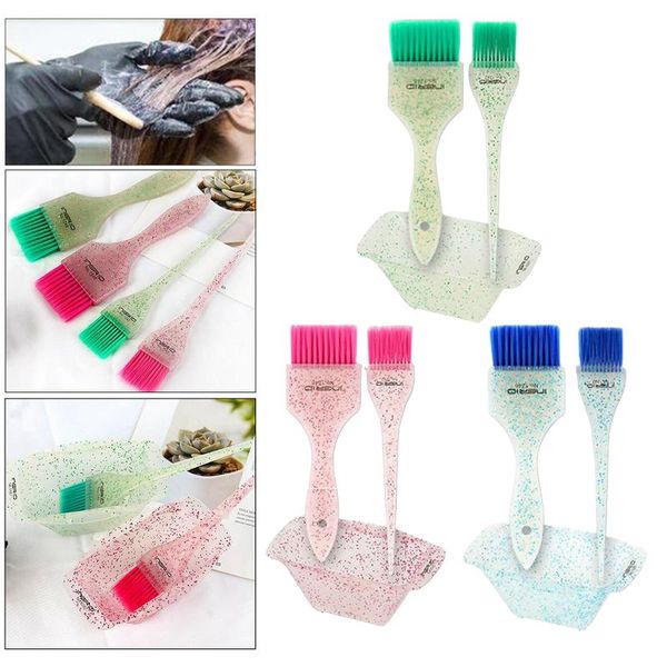 

hair brushes dye brush bowl color mixing dyeing kit for beauty salon, Silver
