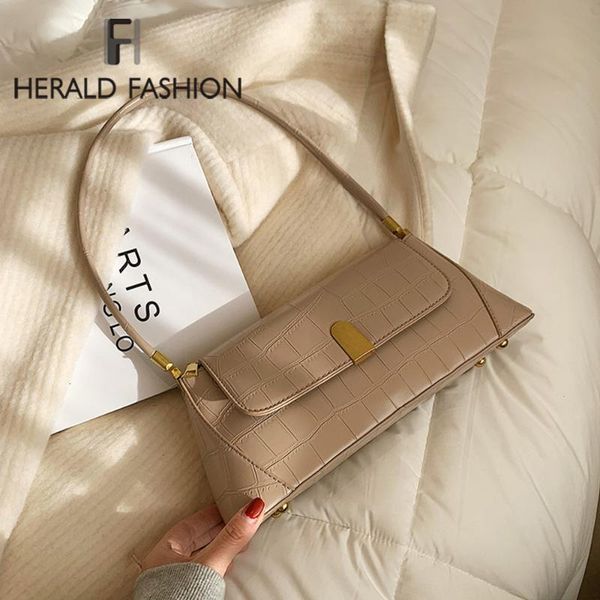 

Women's Shoulder Crossbody Bags Crocodile Fashion Small Armpit Bags Leather Handbags and Purses Ladies Soild Flap Messenger