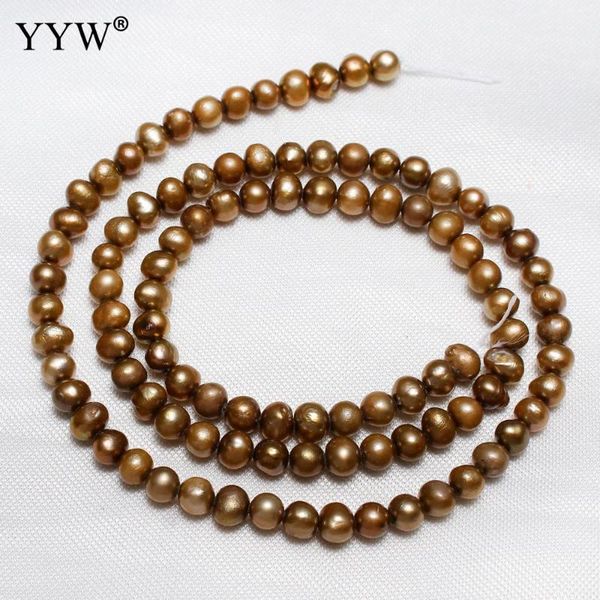 

other grade a cultured potato freshwater pearl beads coffee color 4.5-5mm hole 0.8mm 14.5 inch strand for jewelry making