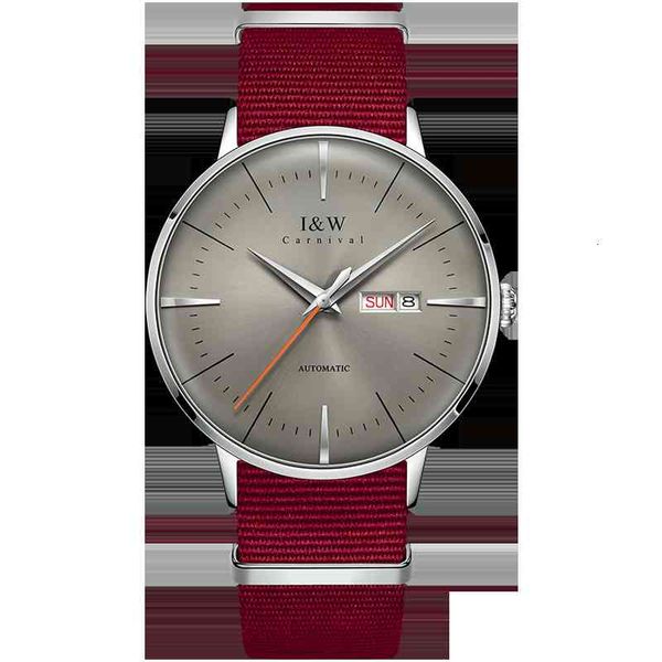 

clock japanese miyota moving luxury mark i & w mechanical men automatic sapphire car date waterproof sports, Slivery;brown