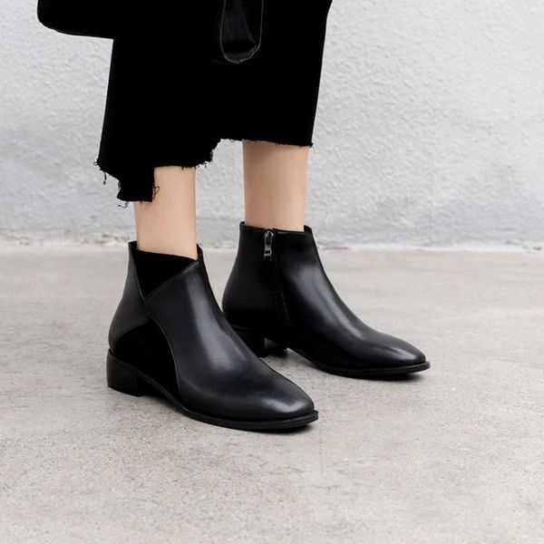 

boots oversized women shoes ankle for ladies woman winter apricot flat high, Black