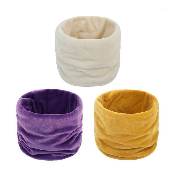 

cycling caps & masks 2021 fashion winter warmer scarf women outdoor sports hiking neck cover velvet fabric ring1, Black