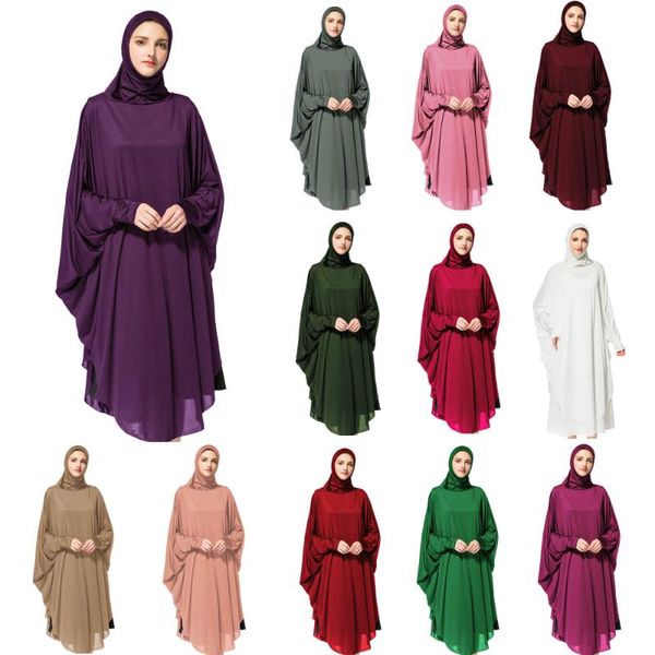 

ethnic clothing muslim women hijab amira large overhead scarf wrap head full cover dress shawls farasha jalabiya headwear ramadan, Red