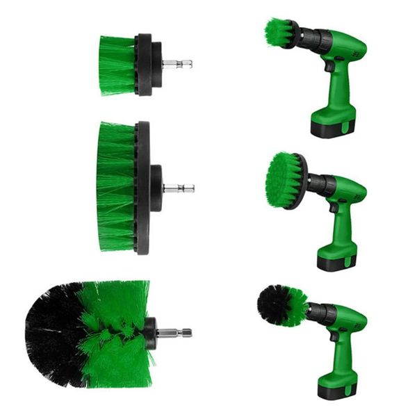 

car sponge 3pcs/set care cleaning tools electric drill scrubber brush kit round for wheel hub bathroom kitchen