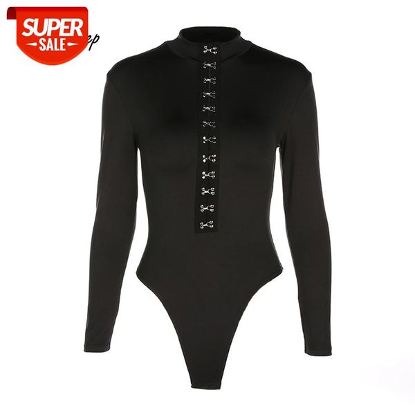 

weekeep autumn winter women long sleeve bodysuit turtleneck fashion casual bodycon bodysuits fashion streetwear body romper 2020 #1s0s, White