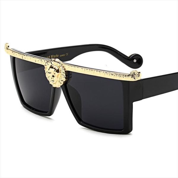 

retro fashion lioness sunglasses for women and men vintage lion square designer brand glamour ladies sun glasses, White;black