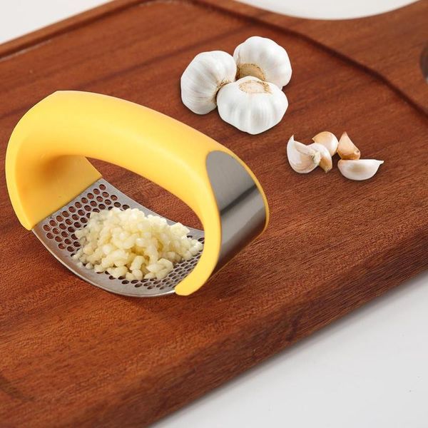 

manual garlic presses garlic mincer chopping garlic grinder slicer cutter stainless steel fruit vegetable tools kitchen qylcof