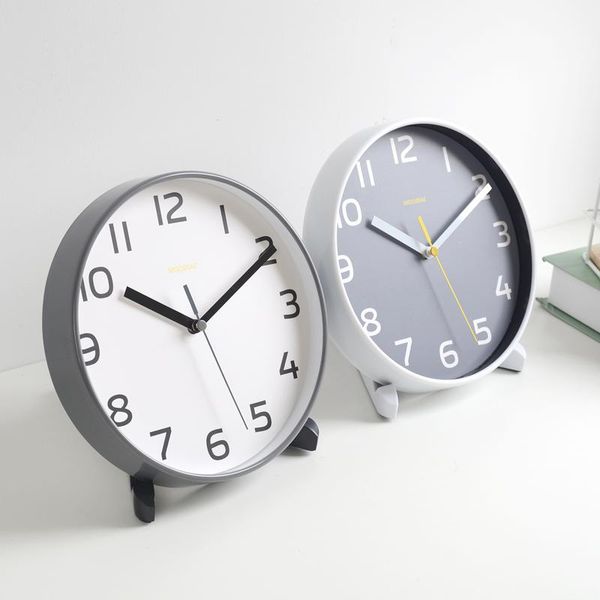 

desk & table clocks nordic silent clock simple creative plastic unique bedroom fashion reloj escritorio home watch ac50tc