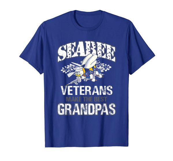 

seabee veterans make the grandpas t-shirt, White;black