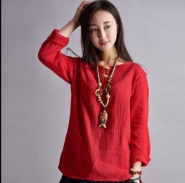 

women's blouses & shirts 2021 styles women long sleeve national cotton and linen clothes& shirts,casual ,plus size shitrs 3xl 4xl 5xl 6, White