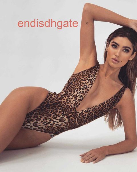 

women's one piece swimsuit leopard belt buckle 2019 integrated bikini, White;black