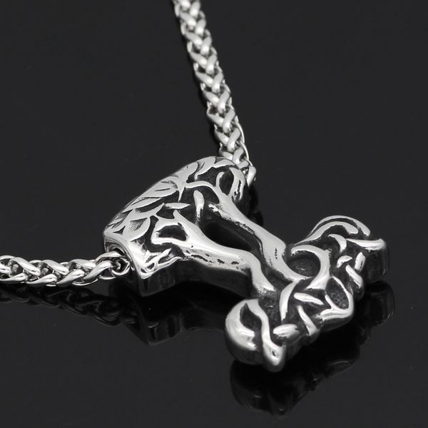 

new exquisite viking life tree titanium steel pendant necklace, Silver