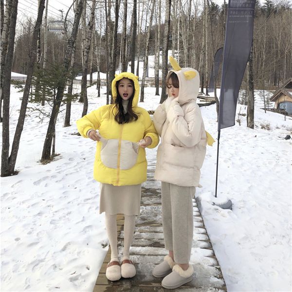 

2021 new 2colors winter and coats warm outwear short design wing hood wadded jackets womens (r5503) decv, Black;brown