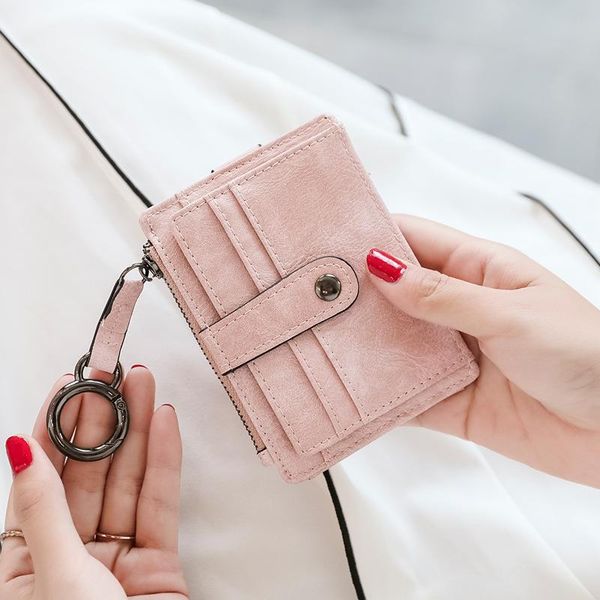 

card holders holder mini multi-card coin purse wallet women id luxury, Brown;gray