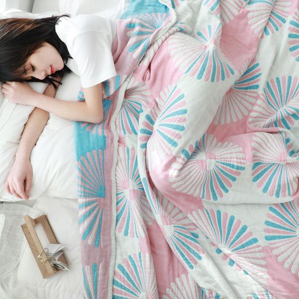 

blankets 100% cotton chrysanthemum living room coverlet travel nap blanket home beddingbreathable chic large throw
