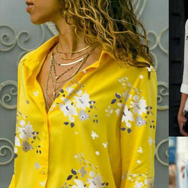 

women floral v neck summer shirts ladies chiffon casual shirts fashion female long sleeve blouse plus size s 5xl, White