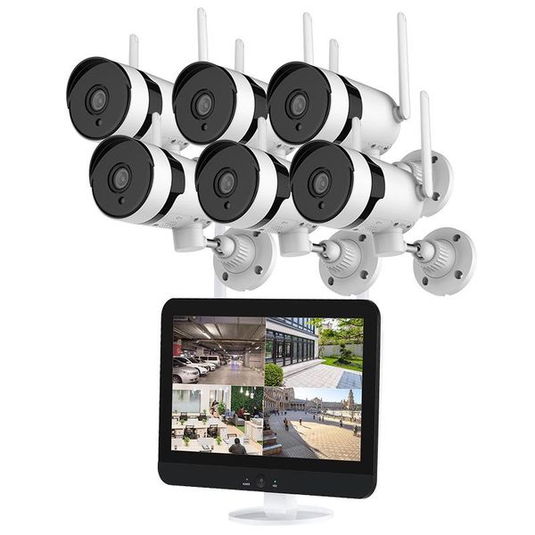 

3mp hd wifi pan&tilt camera 13-inch wireless monitor 8ch nvr surveillance video system home outdoor security camera system