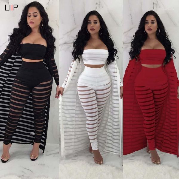 

women's tracksuits summer 2021 lace 3 piece set tracksuit women crop and pants 2 sets womens outfits clothes xj5121, Gray