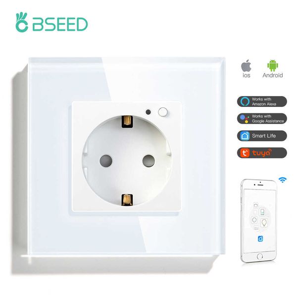 

bseed mvava wifi wall socket eu standard smart improvement intelligent plug work with tuya google home alexa timer function