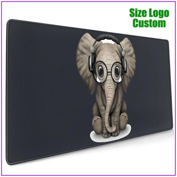 

mouse pads & wrist rests cute baby elephant dj wearing headphones and glasses pad with support gel alfombrilla escritorio pc gamer completo