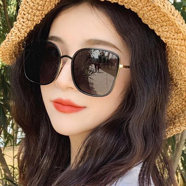 

sunglasses oversized square women men 2021 luxury designer large frame eyeglasses uv400 classic black lunette de soleil femme uv, White;black