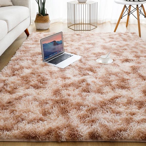 

carpets velvet carpet for living room fluffy rug thicken long soft floor rugs bed decor tie dyeing plush kids mat