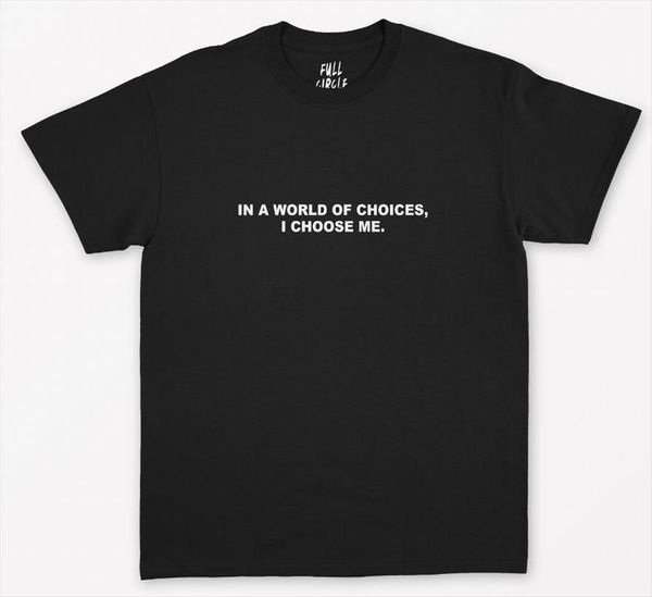 

in a world of mens choices men print cotton casual funny t shirt for lady yong girl tee, White;black