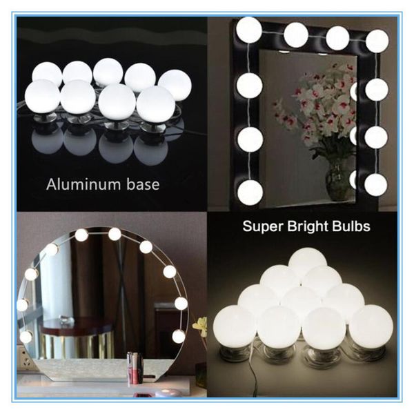 

ts-ml03a super bright max 10w led vanity light aluminum vanity mirror lights with dimmer and power adapter