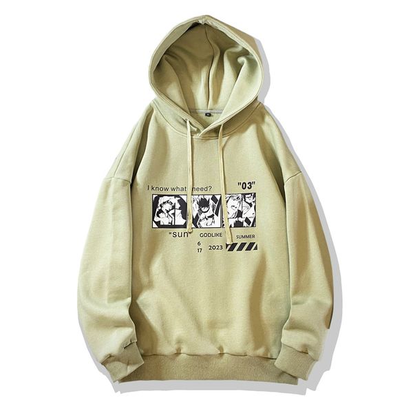 

men autumn winter cotton cartoon hoodies sweatshirts men youthful vitality casual loose fit harajuku hoodies sweatshirts, Black