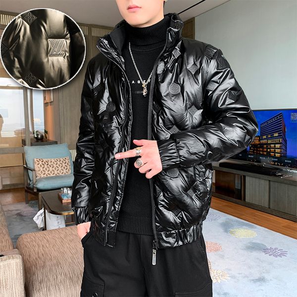 

90% Duck Black Light-reflecting Jackets Winter Man Hot White Style Male Streetwear Indefinite New 0ssg