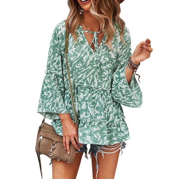 

women's t-shirt knitted shirts floral print v neck for party dating vacation daily autumn winter clothes, White