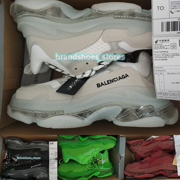 

balencaiga balanciaga balenciaca balenciaga triple s casual shoes clear sole tripler black white navy blue luxury brand designer sneakers ch