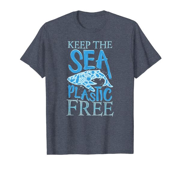 

keep the sea plastic whale environmental awareness shir, White;black