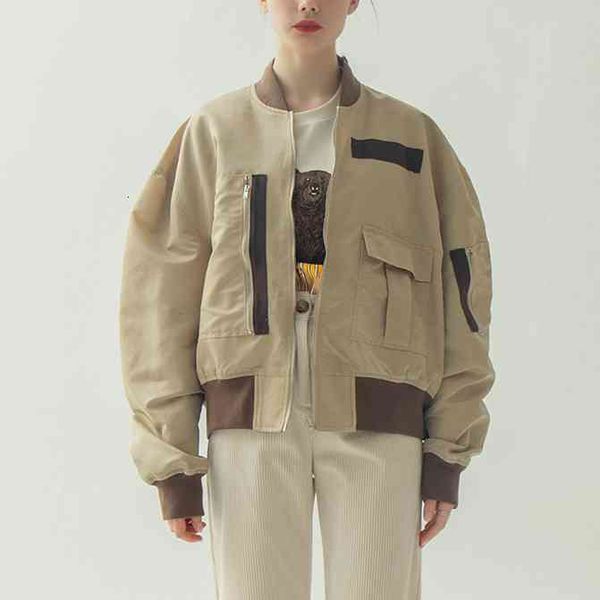 

women's hoodies & sweatshirts double sided baseball jacket, zipper and vintage print, spring autumn, 2021, Black