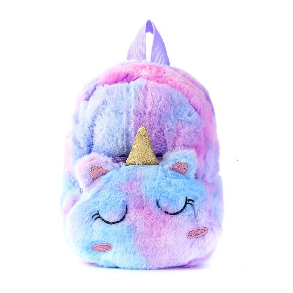 

2021 new kids children girls plush unicorn backpack gift nhyi