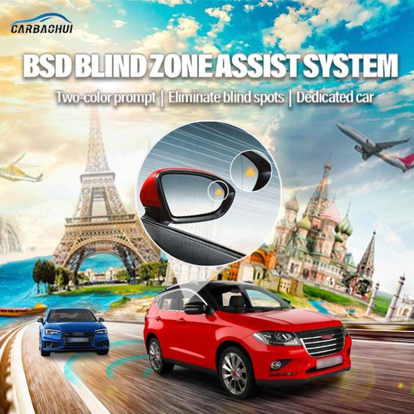 

car rear view cameras& parking sensors bsd bsm bsa blind area spot warning drive mirror radar microwave detection system for haval h2 2014-2