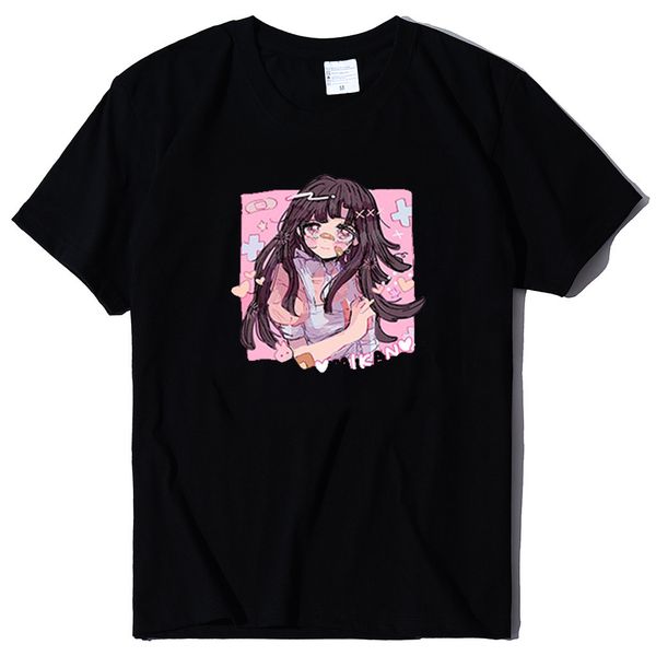 

summer pullover frh and sweet temperament commuting foreign trend large medium women's t-shirt, White