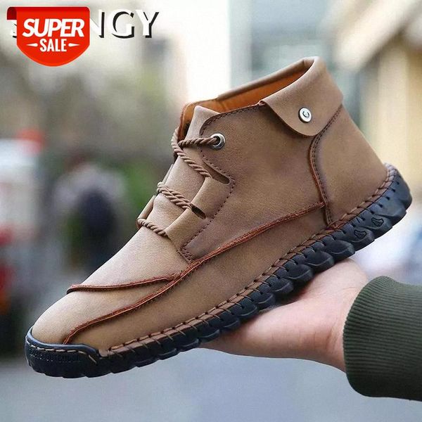 

new men casual shoes loafers soft lace-up men's shoes hand-sewn fashion men moccasins comfortable outdoor large size 48 #dg7x