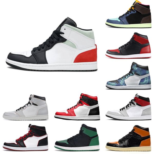 

new jumpman 1 1s men women basketball shoes bloodline shadow fearless chicago tubro green mens trainers sport sneakersuwxw