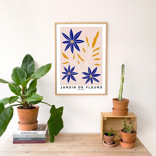 

paintings jardin de fleurs / flowers art poster floral print french flower
