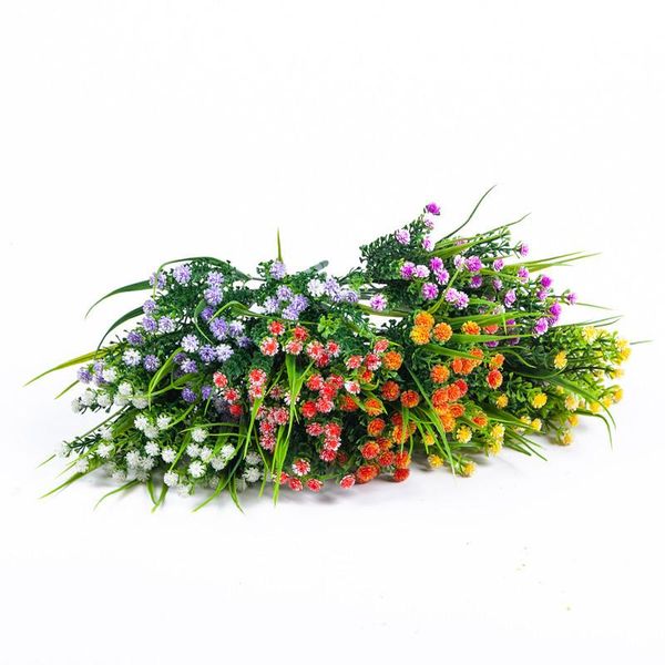

plastic babysbreath bouquet small rose imitation flowers fake stars outdoor planter decoration flower decoration