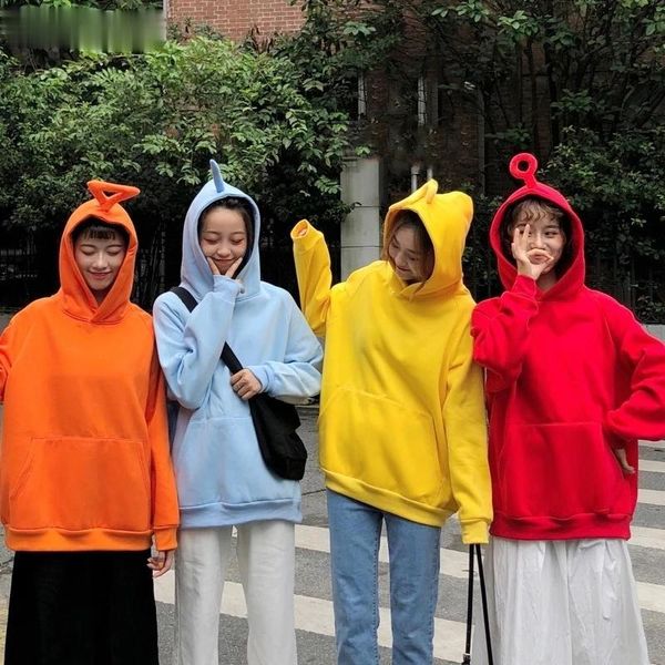 

women's hoodies & sweatshirts women pockets leisure kawaii solid all-match long sleeves womens korean harajuku hoodie trendy cute, Black