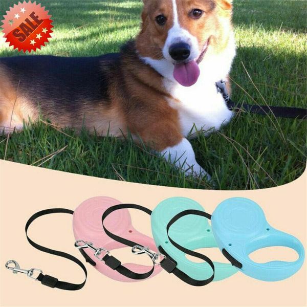 

dog collars & leashes 5m/3m pet collar traction rope can automatically retract