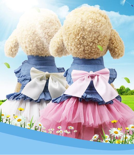 

dog apparel fashion cotton pet clothes cute pattern dress t-shirts lovers suit small medium cat supplies skirts