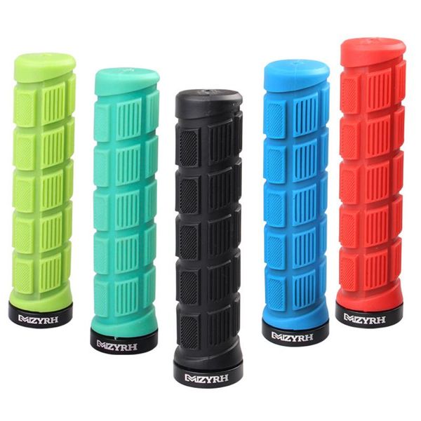 

bike handlebars &components 2pcs grips anti slip lock on aluminum alloy handlebar grip bicycle rubber handle cover for mtb road accessories