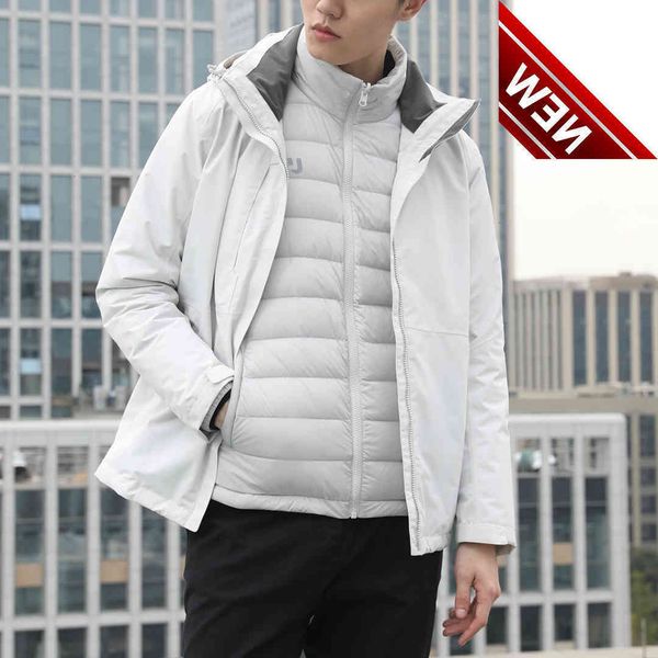 

uleemark men's waterproof 3 in 1 ski jacket warm winter coat windproof snowboarding jackets with detachable puffer, Black