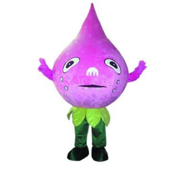 Profissional Cebola Mascote Costume Halloween Christmas Festa Festa Vestido Vegetal Cartoon Personagem Personagem Terno Carnaval Unisex Adultos Outfit