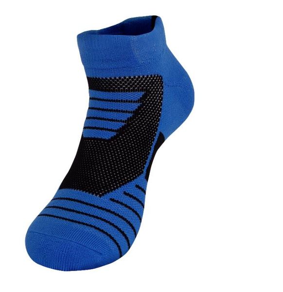 

outdoor heel 90 degree design thickened towel bottom low anti slip wear resistant sports moisture wicking basketball ankle socks, Black